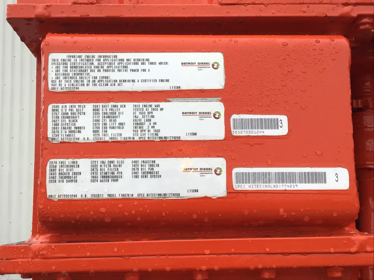 MTU 16V4000 POMP 3600M³/HR GEBRUIKT - Afbeelding 5