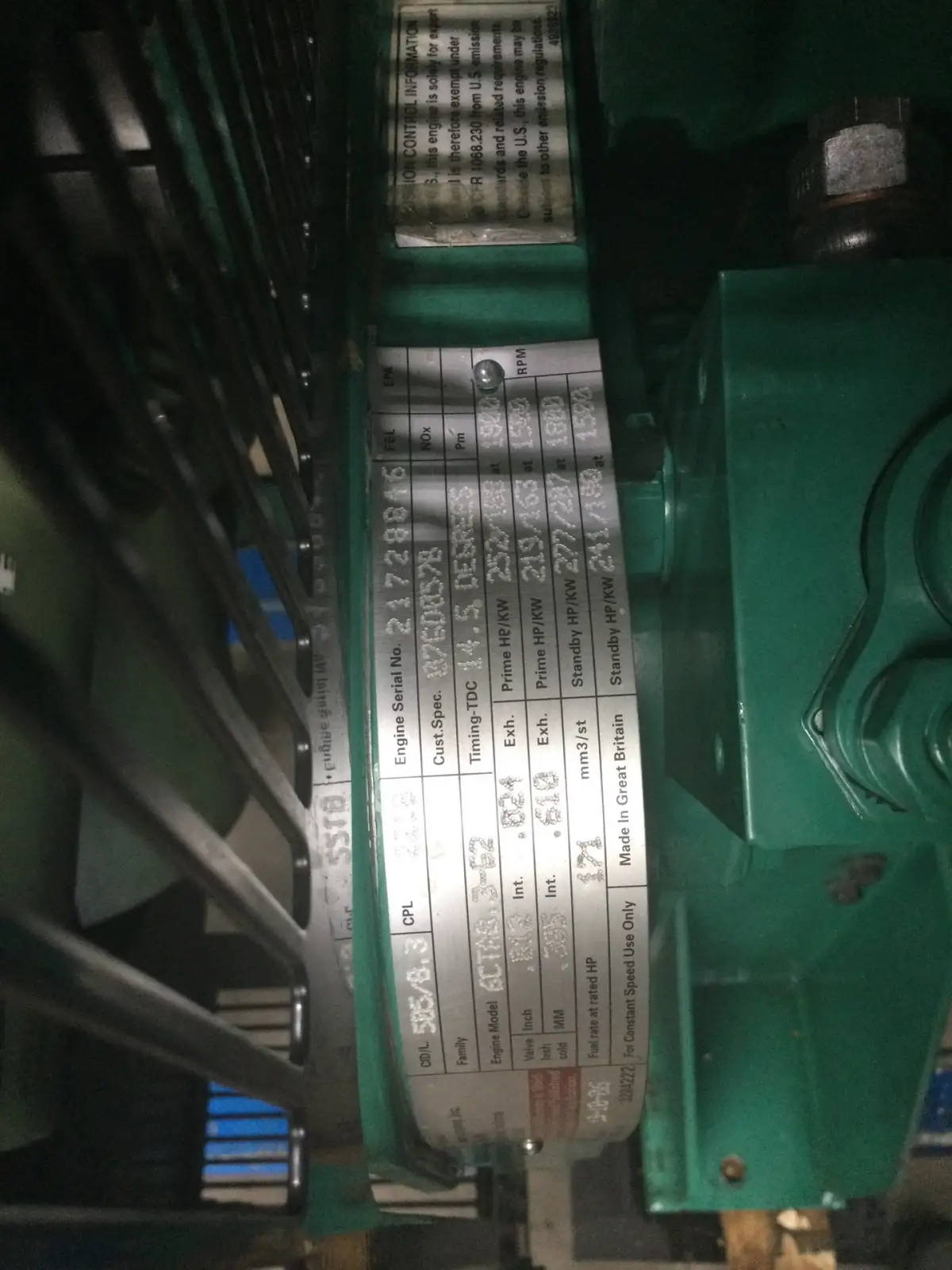 CUMMINS 6CTA8.3-G2 CPL2219 USADO - Imagen 6