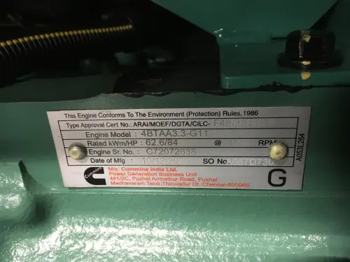CUMMINS 4BTAA3.3-G11 GENERATOR 50KVA NEW - Thumb image 7