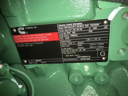 CUMMINS 4BTAA3.3-G11 GENERATOR 50KVA NEW - Thumb image 9