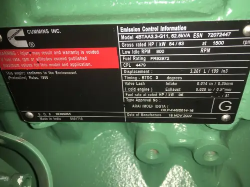 CUMMINS 4BTAA3.3-G11 ГЕНЕРАТОР 50KVA НОВЫЙ - Миниатюра 9