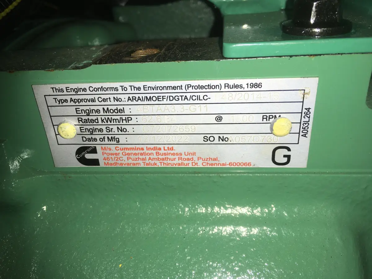 CUMMINS 4BTAA3.3-G11 GENERATOR 50KVA NEU – Bild 7