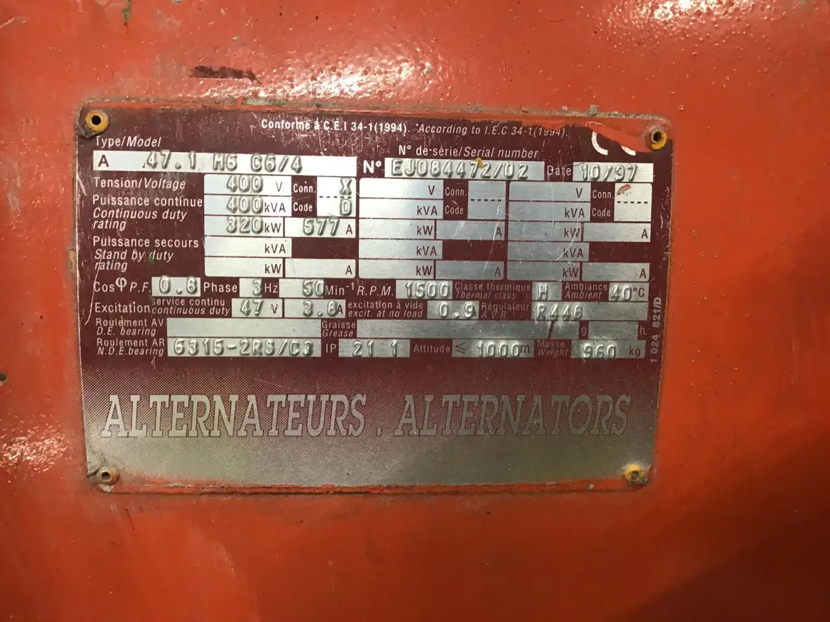 ГЕНЕРАТОР VOLVO TWD1630G 400KVA Б/У - Фото 6