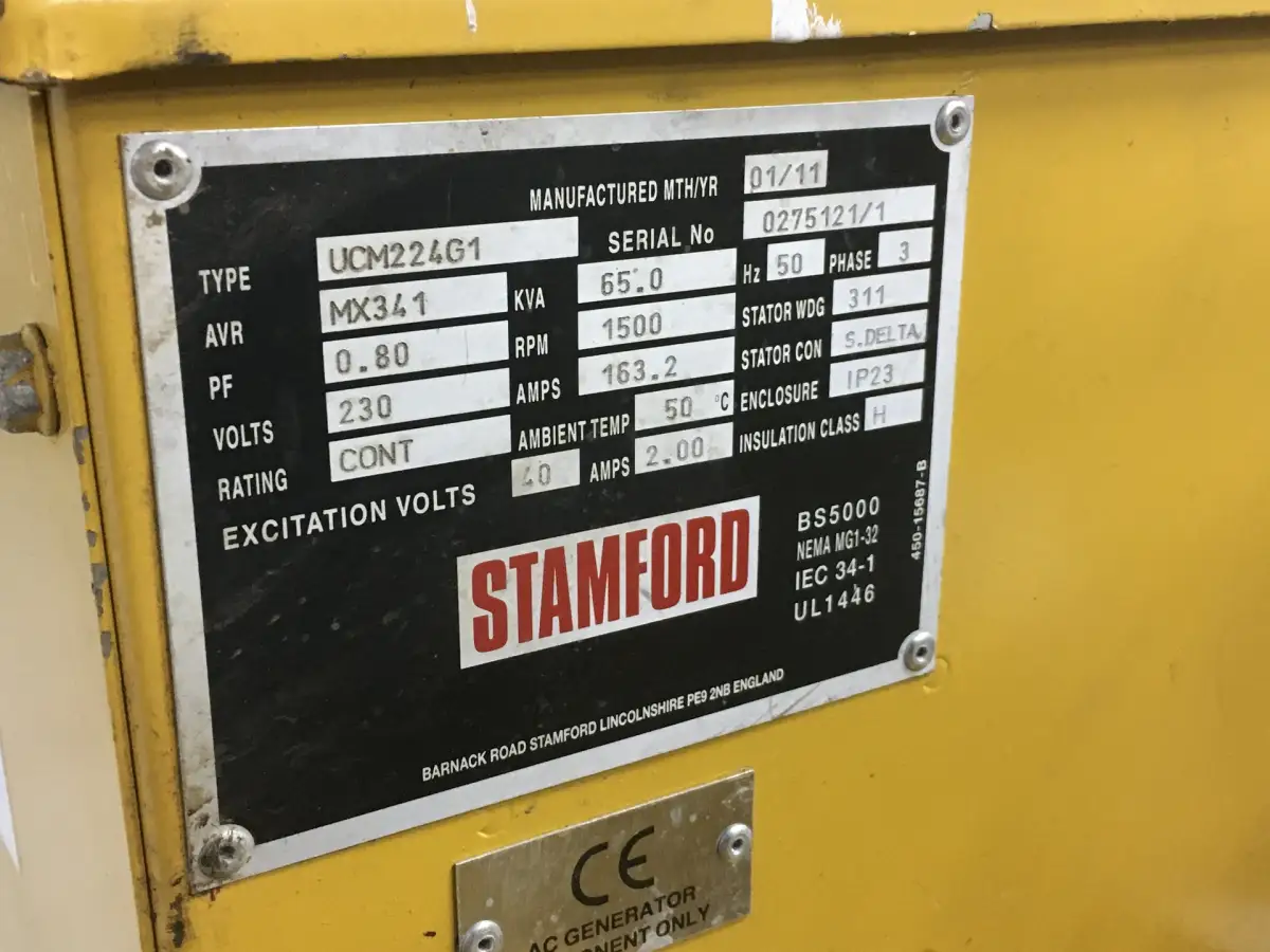 JOHN DEERE 4045TFM50 GENERATOR 65KVA D'OCCASION - Image 6