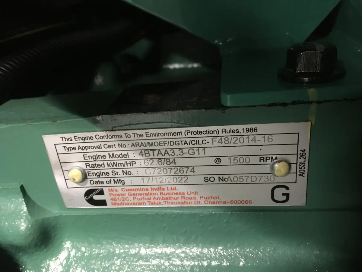 CUMMINS 4BTAA3.3-G11 GENERATOR 50KVA NEU – Bild 7