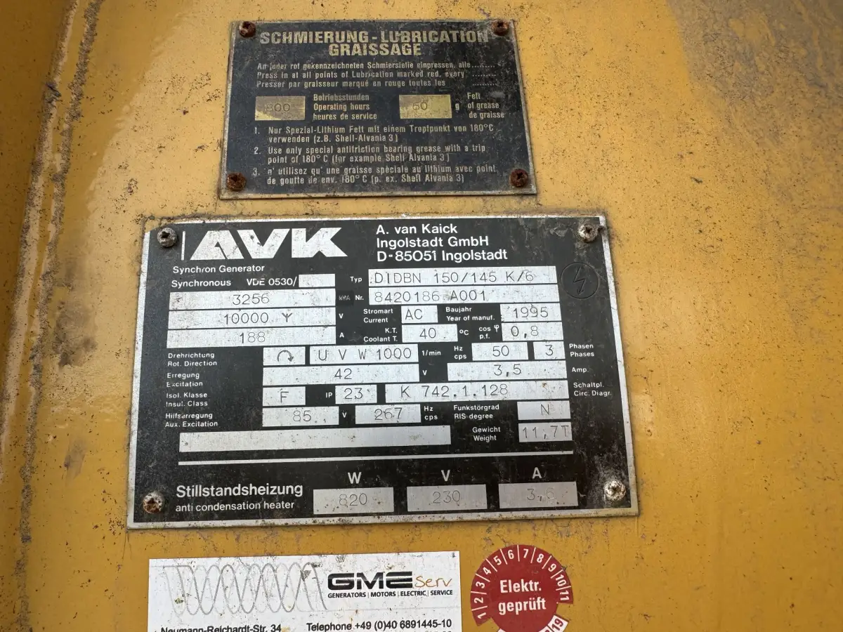 CATERPILLAR G3612 GENERATOR 3256KVA 1YG-1303523 USED - Picture 7