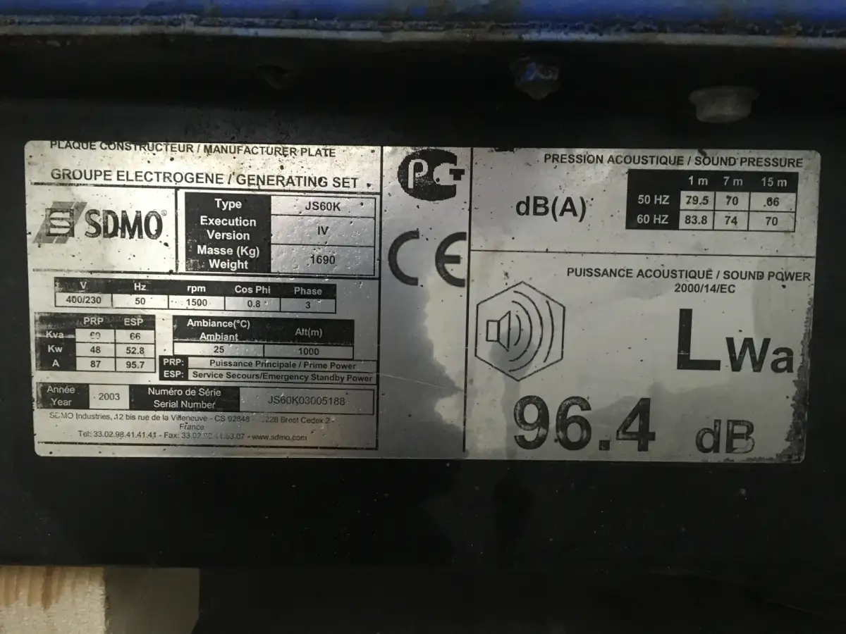 JOHN DEERE 4045TF120 GENERATOR 60 KVA GEBRAUCHT – Bild 8
