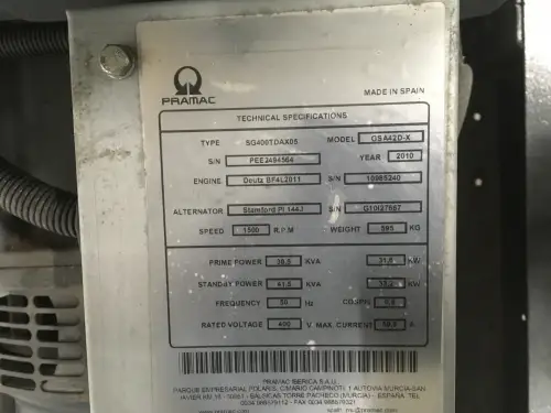 DEUTZ BF4L2011 GENERATOR 40KVA NEW - Thumb image 6