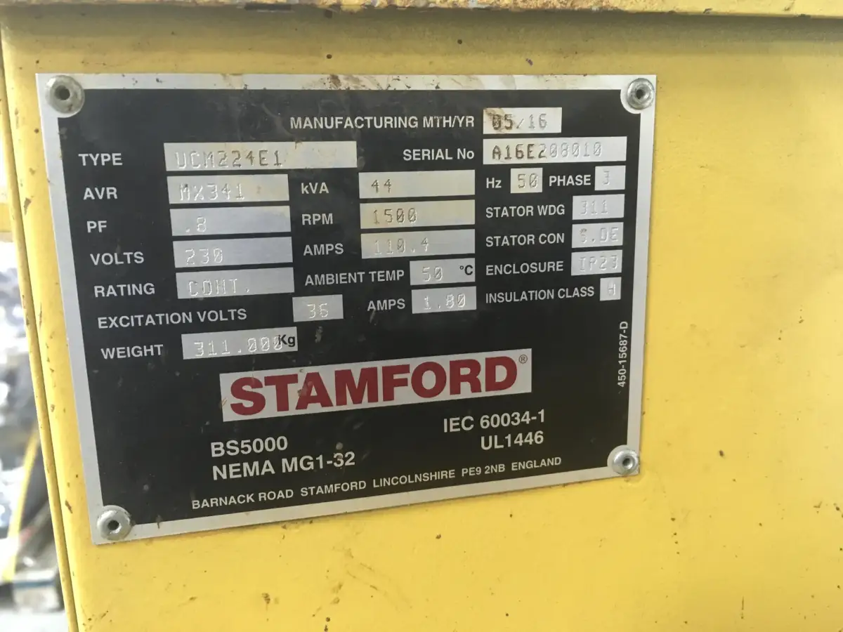 JOHN DEERE 4045DFM50 GENERATOR 44KVA GEBAUSED - Afbeelding 7