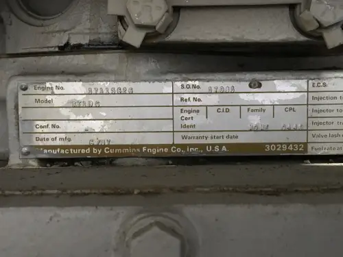 CUMMINS KT19G GENERATOR 275KVA GEBRUIKT - Miniatuur afbeelding 7