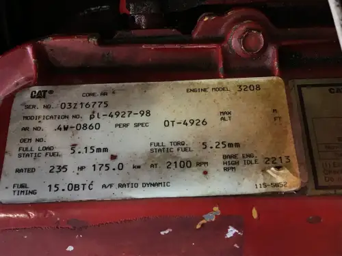 CATERPILLAR 3208 03Z-4W0860 GEBRUIKT - Miniatuur afbeelding 5