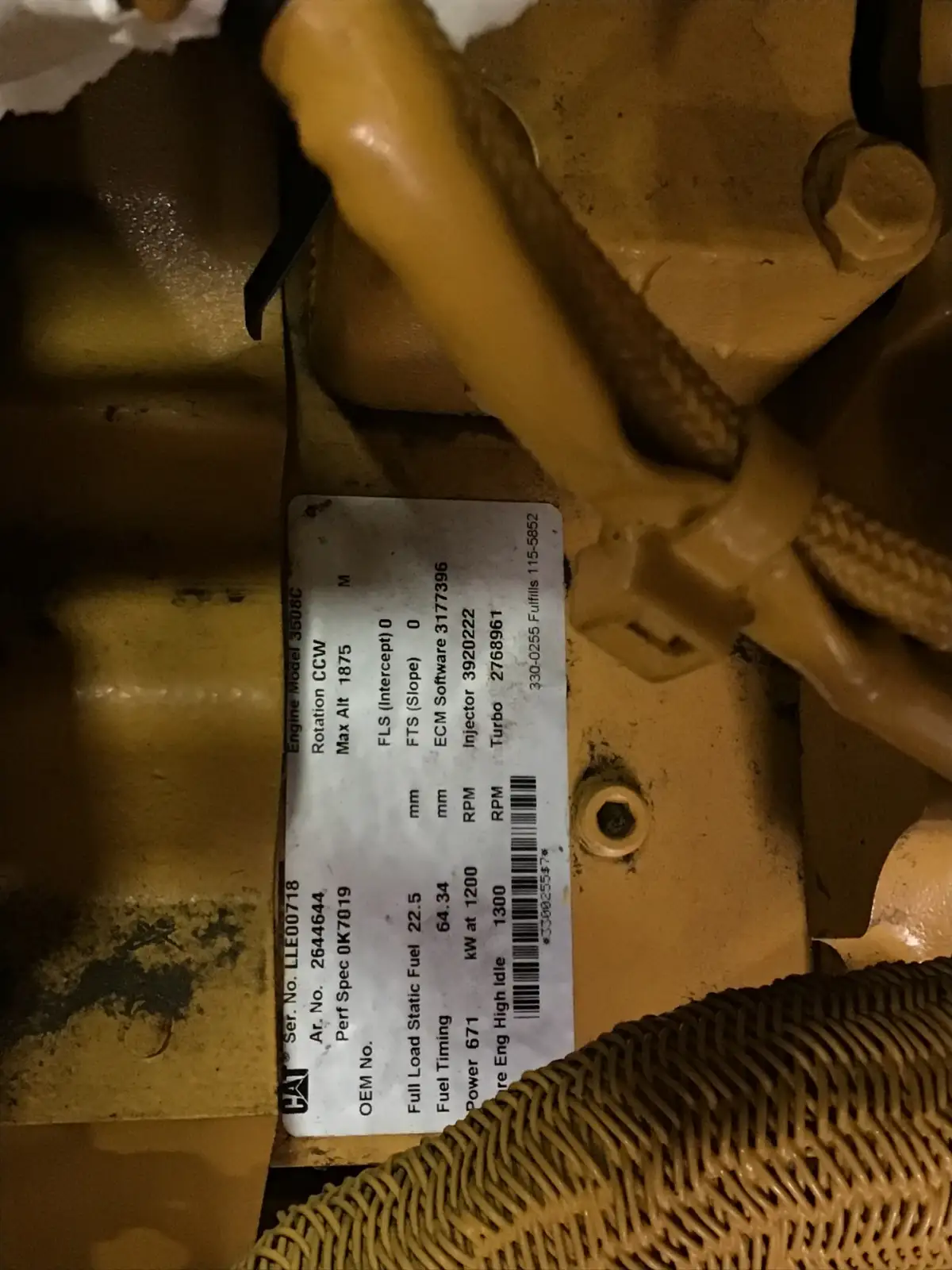 CATERPILLAR 3508C LLE-2644644 GEBRUIKT - Afbeelding 5