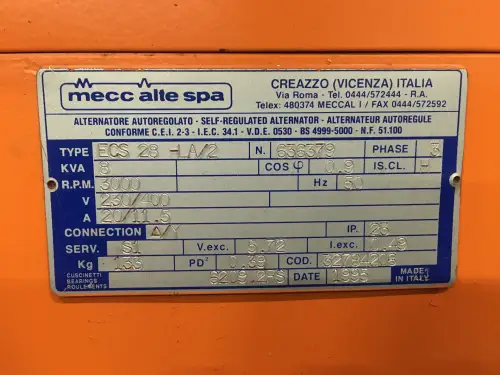 RUCCERINI MD190 GENERATOR 8 KVA GEBRUIKT - Miniatuur afbeelding 6