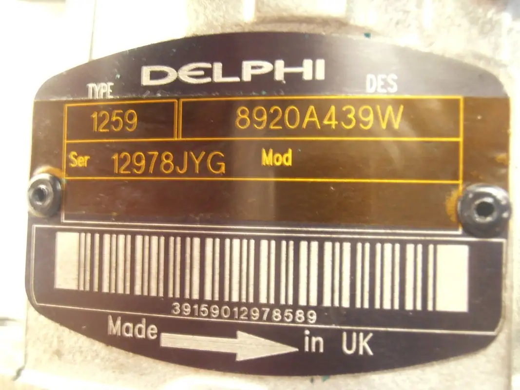 POMPE À CARBURANT DELPHI 8920A439W RÉNOVÉE - Image 2