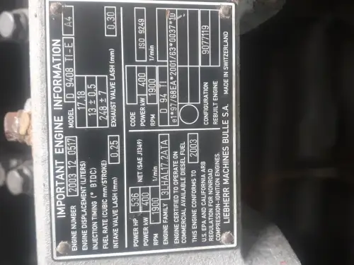 GERENOVEERDE LIEBHERR CYLINDERKOP LIEBHERR D9408 CK10293