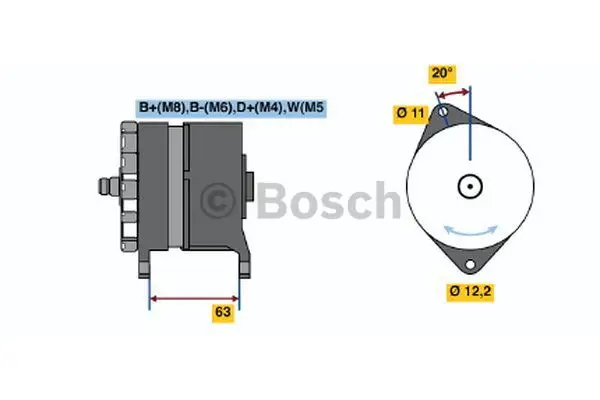BOSCH DRAAISTROOMGENERATOR 0 120 469 024 NEW - Picture 2
