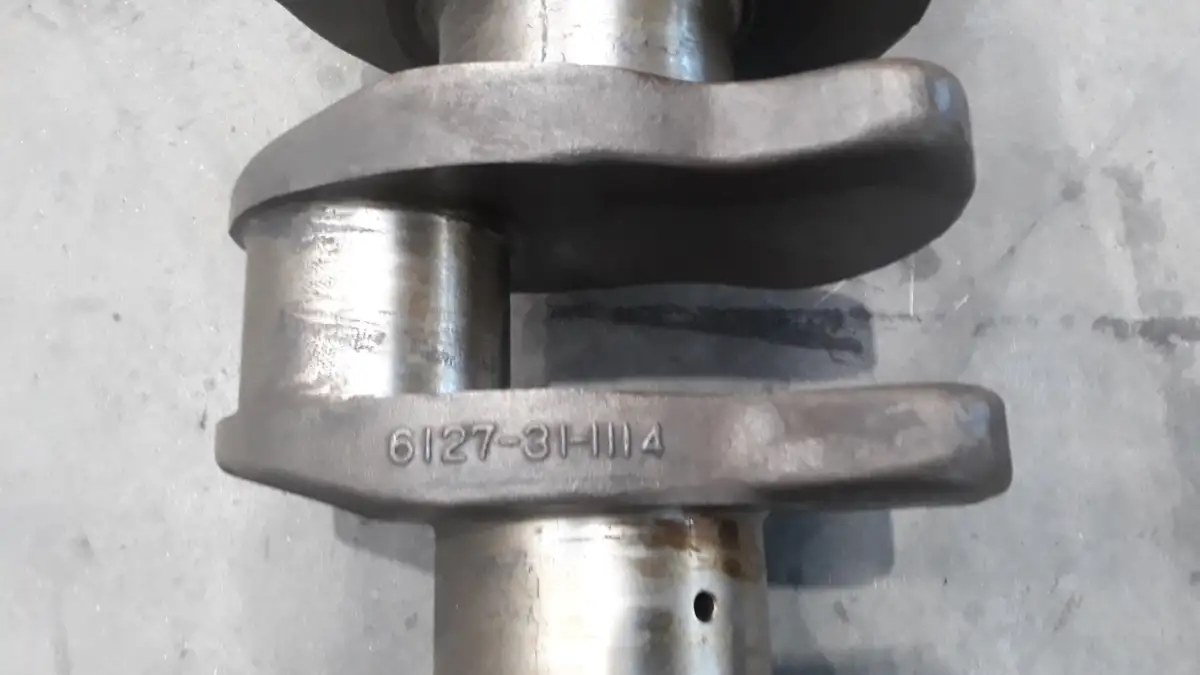 USED CRANKSHAFT KOMATSU 6D155 6127-31-1114 - Picture 3