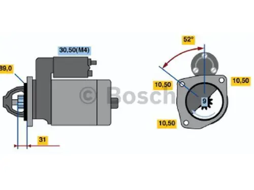 MOTOR DE ARRANQUE BOSCH 0 001 364 301 NUEVO - Imagen miniatura 2