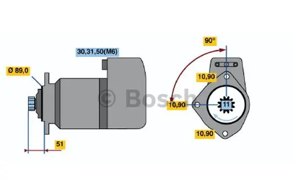 MOTOR DE ARRANQUE BOSCH 0 001 416 036 NUEVO - Imagen 2