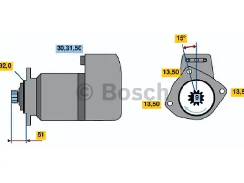 MOTOR DE ARRANQUE BOSCH 0 001 417 001 NUEVO - Imagen miniatura 2