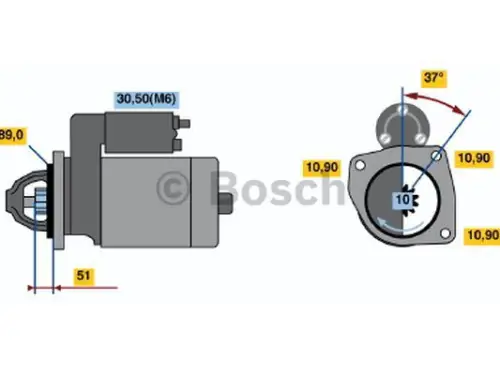 BOSCH STARTMOTOR 0 001 231 012 NIEUW - Miniatuur afbeelding 1
