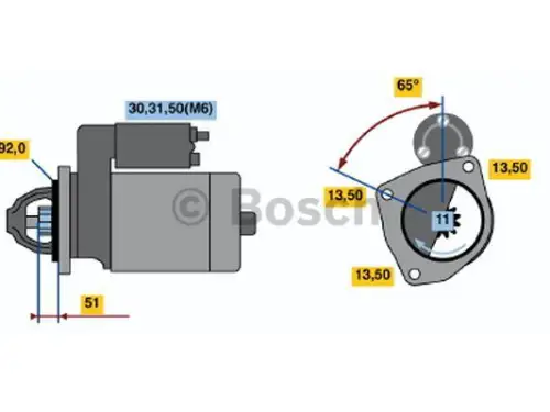 MOTOR DE ARRANQUE BOSCH 0 001 371 007 NUEVO