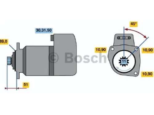 BOSCH STARTMOTOR 0 001 417 023 NIEUW - Miniatuur afbeelding 1