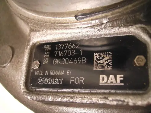 DAF TURBO GT40 DAF PE228C 716703-1 REMANUFACTURÉ - Miniature 2
