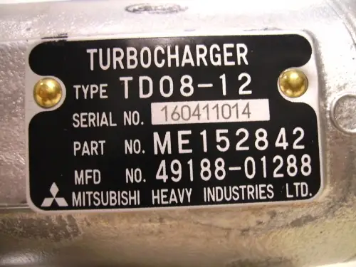 MITSUBISHI TURBO MITSUBISHI 6D24-T 49188-01288 NEU – Vorschaubild 2