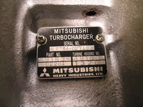 MITSUBISHI TURBO MITSUBISHI 4916302201 USED - Thumb image 2