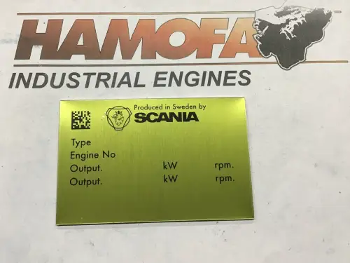 PLAQUE SCANIA 2688359 NEUVE