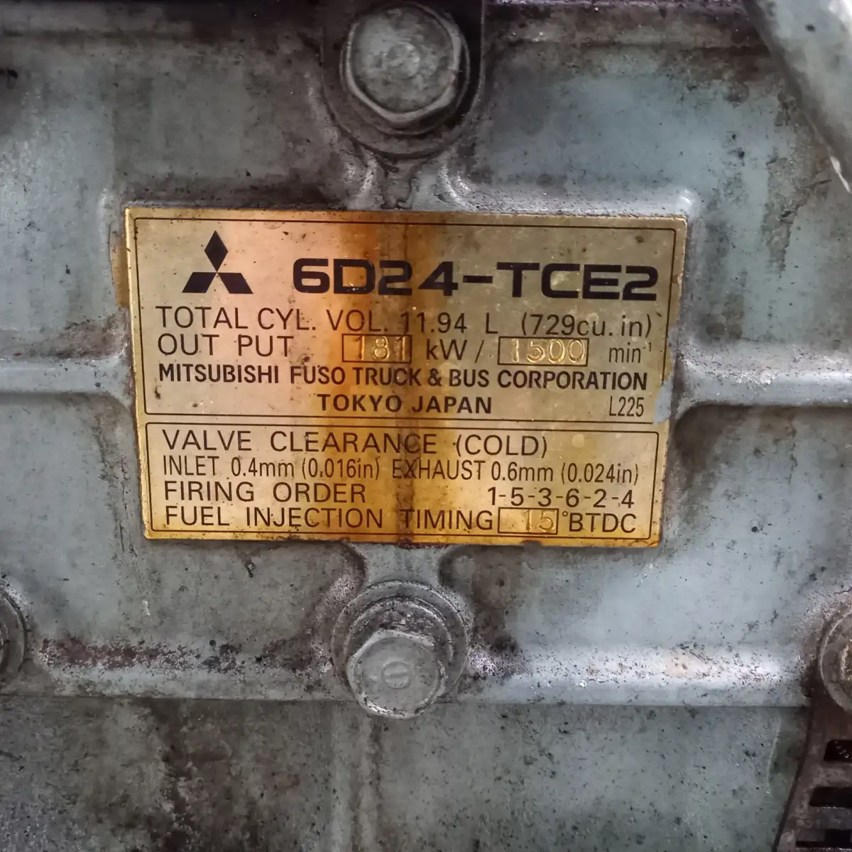 MITSUBISHI 6D24 TC Б/У - Фото 4
