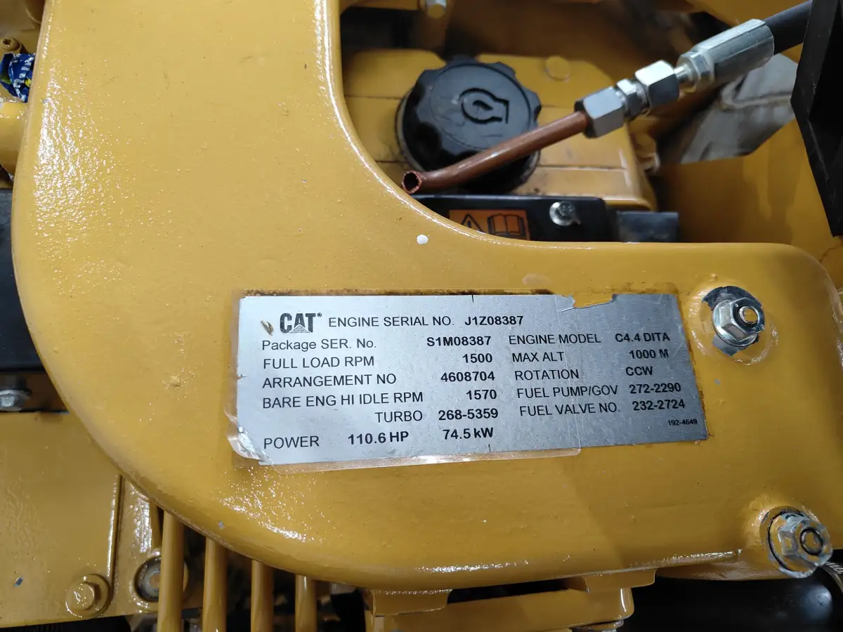 GENERADOR CATERPILLAR C4.4 S1M 86KVA USADO - Imagen 11