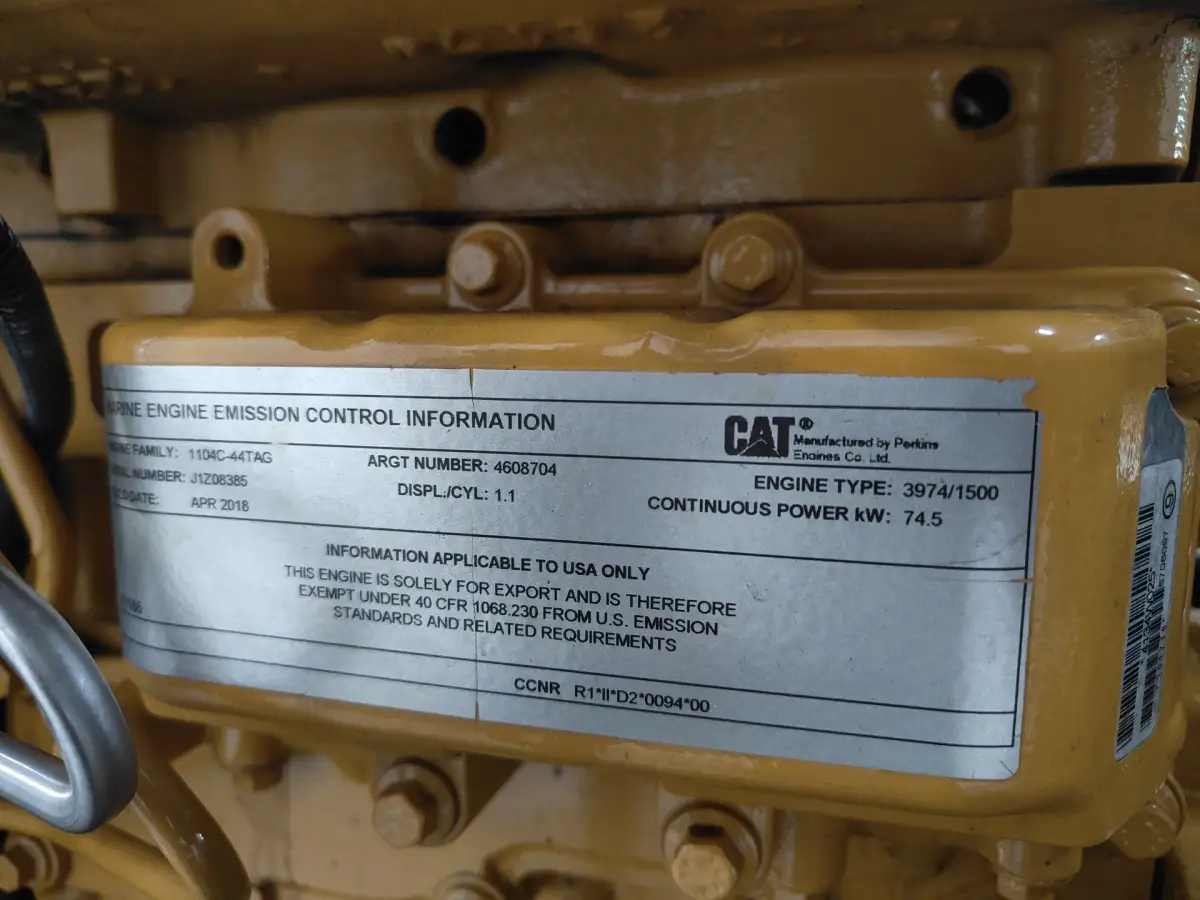 CATERPILLAR C4.4 S1M GENERATOR 86KVA GEBRUIKT - Afbeelding 5