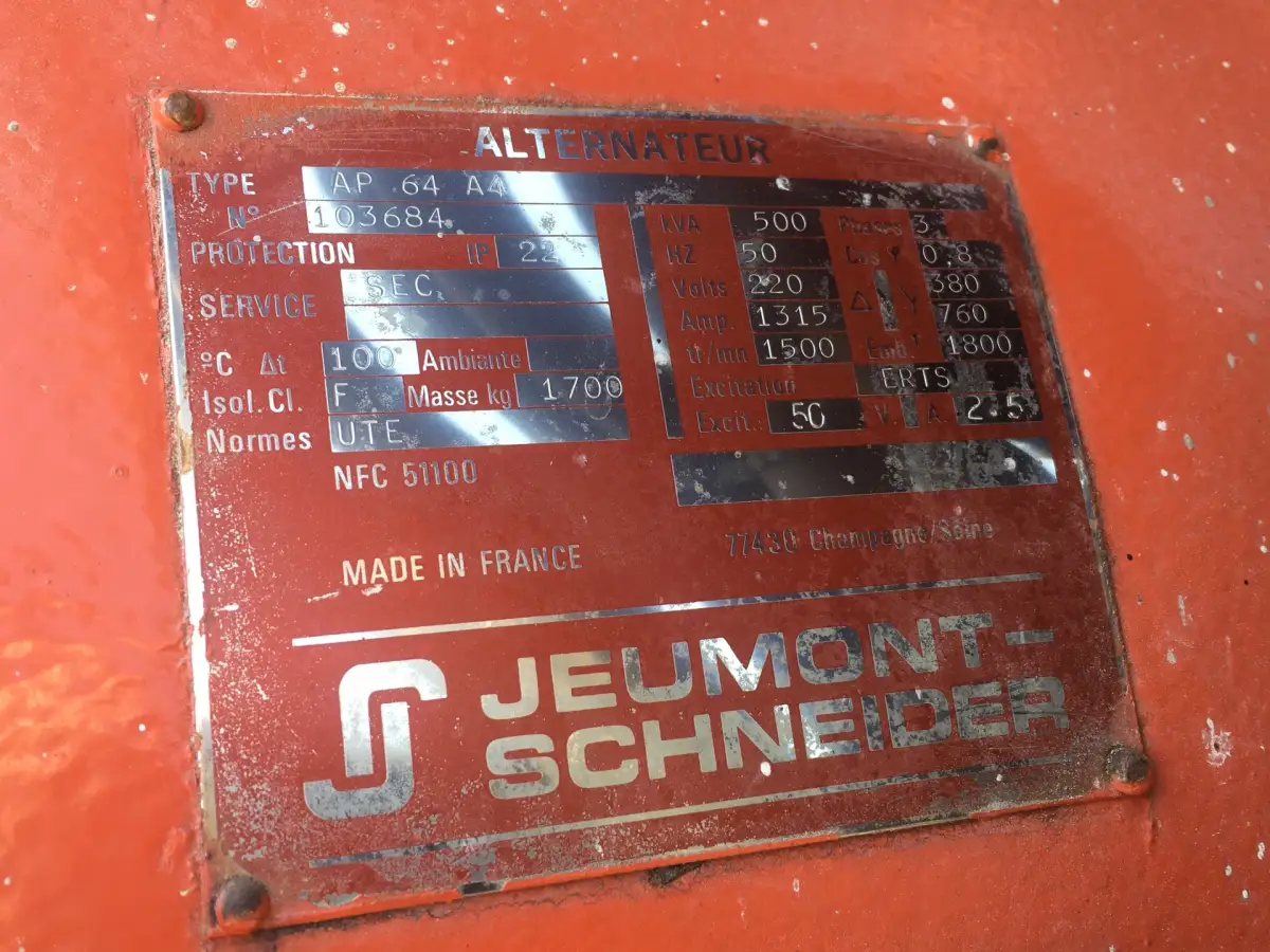 ГЕНЕРАТОР POYAUD DIESEL B6L85 500KVA Б/У - Фото 3