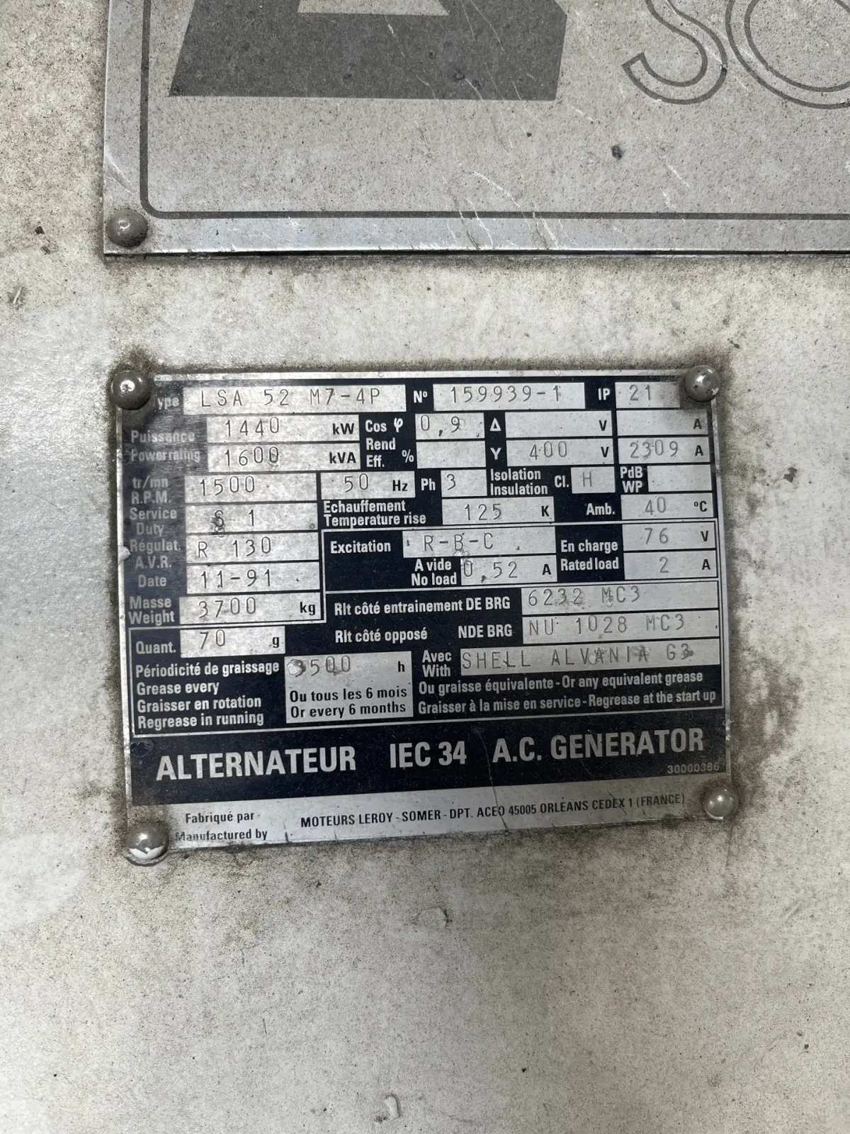 CUMMINS KTTA50-G2 GENERATOR 1600KVA GEBRAUCHT – Bild 2