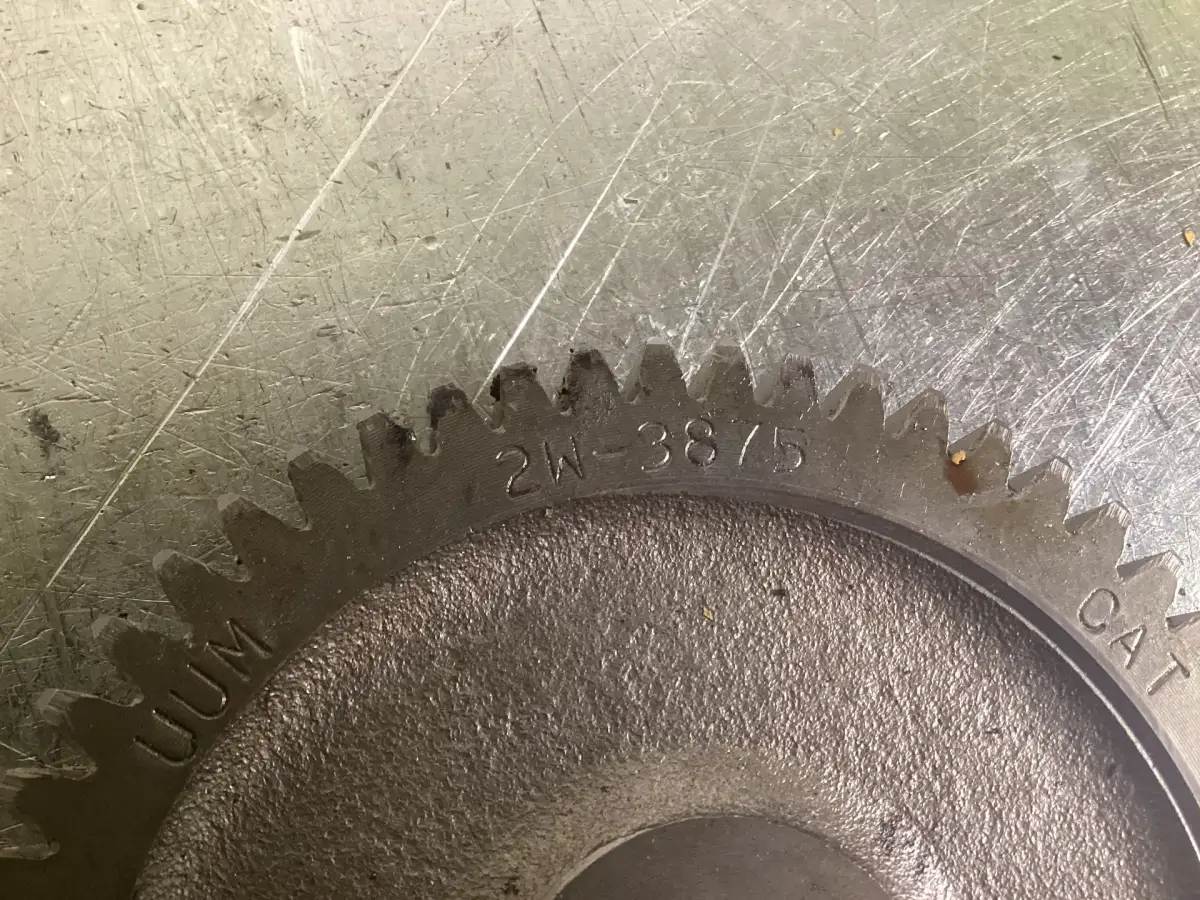 CATERPILLAR OLIEPOMP TANDWIEL 2W3875 GEBRUIKT - Afbeelding 2
