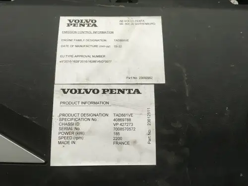 VOLVO PENTA TAD881VE NIEUW - Miniatuur afbeelding 2