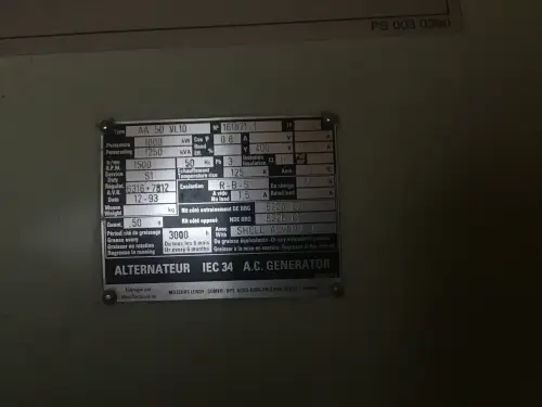 KAWASAKI KAWASAKI M1A-01 GENERATOR 1250 KVA GEBRAUCHT – Vorschaubild 10